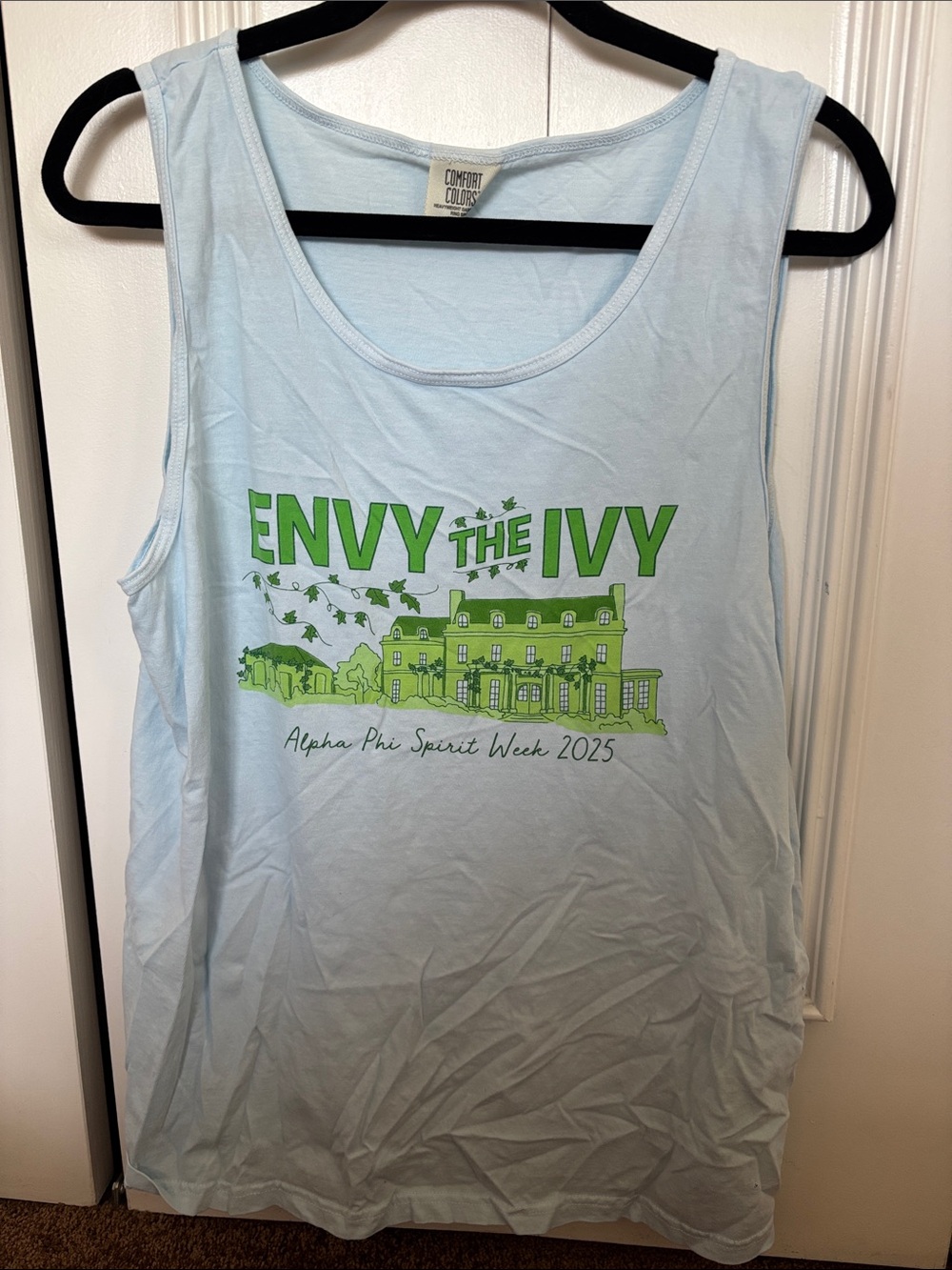 Comfort Colors Light Blue Tee with Black Trim